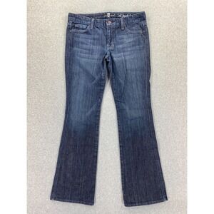 7 For All Mankind Jeans Womens 31 Blue Denim A Pocket Flare Low Rise Fits 32x33